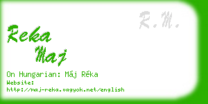 reka maj business card